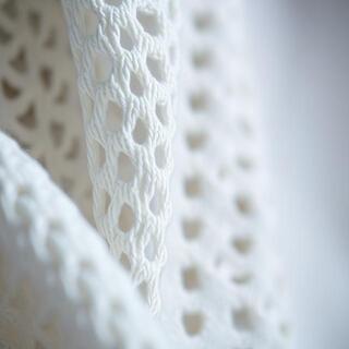 Close-up of breathable knit pores