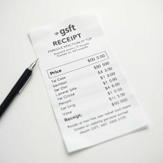 Receipt showing GST-inclusive pricing