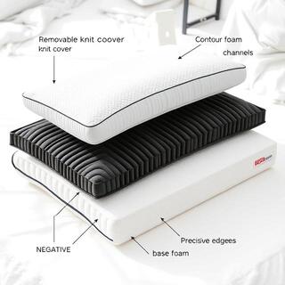 Foam layers cross-section showing supportive base and contour top