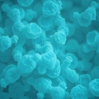 Microscopic-looking view of open foam cells