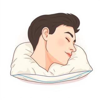 Neck alignment line on contour pillow